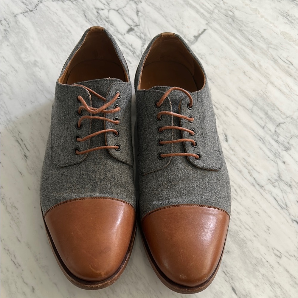 Taft Gray and Brown Oxford Shoes